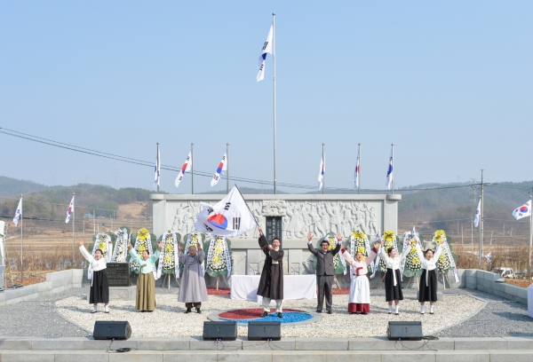 2019년 충남 최초 3・1 독립만세운동 기념행사 장면